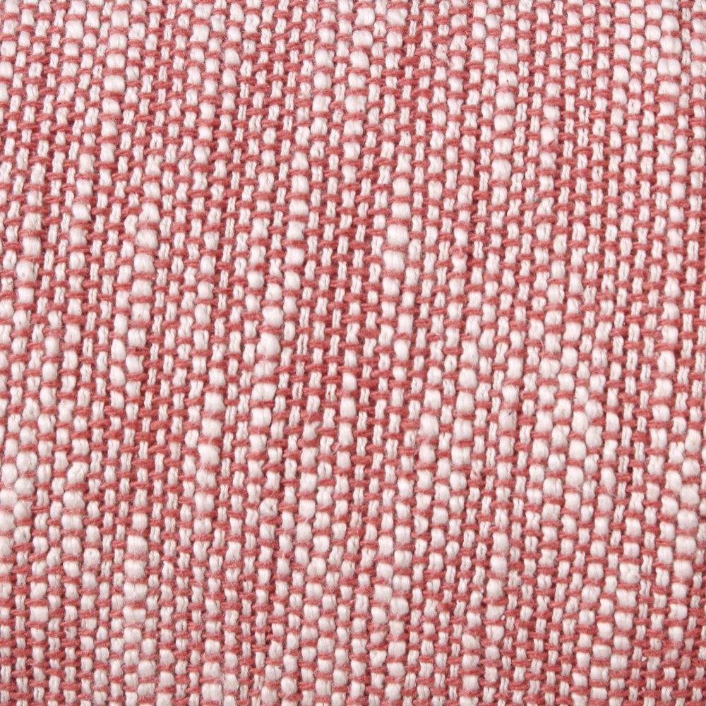 14" X 36" Red And White Lumbar Color Block Cotton Throw Pillow Cover with Fringe