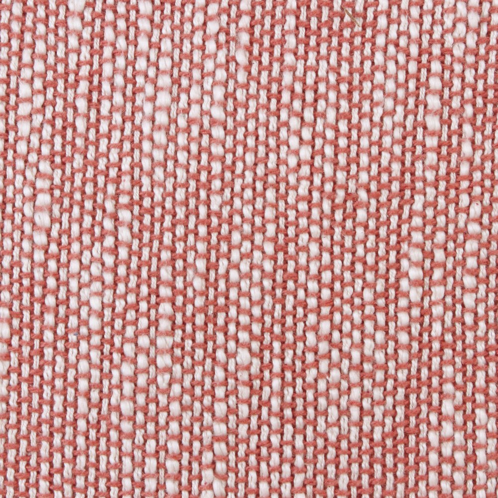 20" Red And White Color Block Cotton Throw Pillow Cover with Fringe