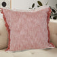 20" Red And White Color Block Cotton Throw Pillow Cover