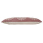 14" X 36" Dusty Rose And White Lumbar Medallion Cotton Throw Pillow Cover