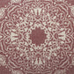 14" X 36" Dusty Rose And White Lumbar Medallion Cotton Throw Pillow Cover