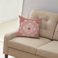 20" Red And White Medallion Cotton Throw Pillow Cover