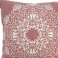 20" Red And White Medallion Cotton Throw Pillow Cover