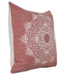 20" Red And White Medallion Cotton Throw Pillow Cover