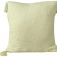 20" Yellow Cotton Throw Pillow Cover