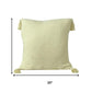 20" Yellow Cotton Throw Pillow Cover