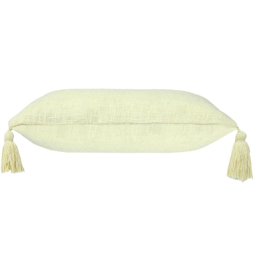 20" Yellow Cotton Throw Pillow Cover