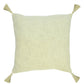20" Yellow Cotton Throw Pillow Cover