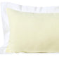 14" X 36" Yellow And White Lumbar Color Block Cotton Throw Pillow Cover