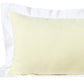 14" X 36" Yellow And White Lumbar Color Block Cotton Throw Pillow Cover