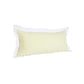14" X 36" Yellow And White Lumbar Color Block Cotton Throw Pillow Cover