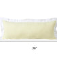 14" X 36" Yellow And White Lumbar Color Block Cotton Throw Pillow Cover
