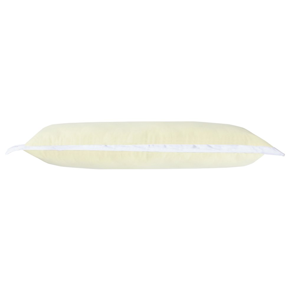 14" X 36" Yellow And White Lumbar Color Block Cotton Throw Pillow Cover