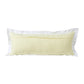 14" X 36" Yellow And White Lumbar Color Block Cotton Throw Pillow Cover