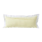 14" X 36" Yellow And White Lumbar Color Block Cotton Throw Pillow Cover