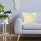 20" Yellow And White Color Block Cotton Throw Pillow Cover