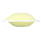 20" Yellow And White Color Block Cotton Throw Pillow Cover