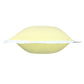 20" Yellow And White Color Block Cotton Throw Pillow Cover