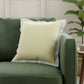 20" Yellow And White Color Block Cotton Throw Pillow Cover