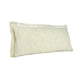 14" X 36" White And Yellow Lumbar Cotton Throw Pillow Cover with Fringe