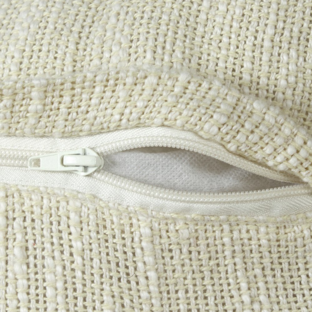 14" X 36" Yellow And White Lumbar Striped Cotton Throw Pillow Cover