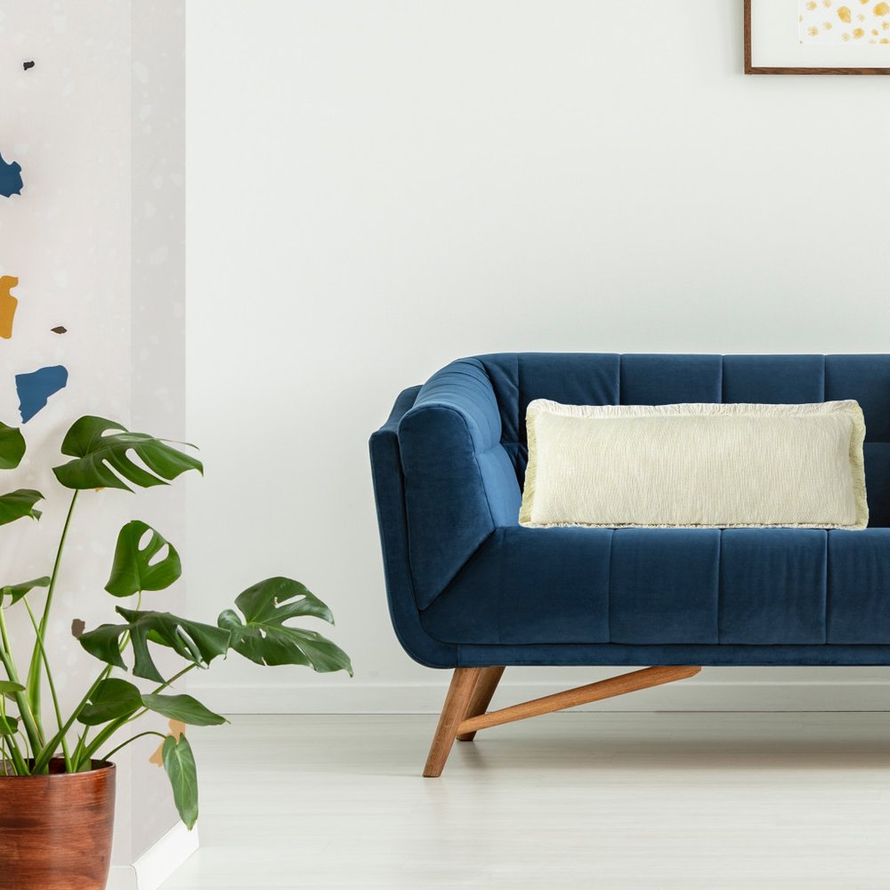 14" X 36" Yellow And White Lumbar Striped Cotton Throw Pillow Cover