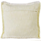 20" Yellow And White Striped Cotton Throw Pillow Cover