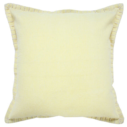 20" Yellow Cotton Throw Pillow Cover