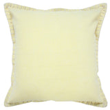 20" Yellow Cotton Throw Pillow Cover