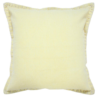 20" Yellow Cotton Throw Pillow Cover