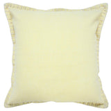 20" Yellow Cotton Throw Pillow Cover