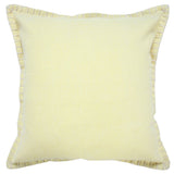 20" Yellow Cotton Throw Pillow Cover