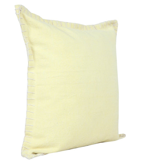 20" Yellow Cotton Throw Pillow Cover