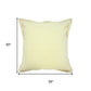 20" Yellow Cotton Throw Pillow Cover