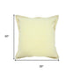 20" Yellow Cotton Throw Pillow Cover