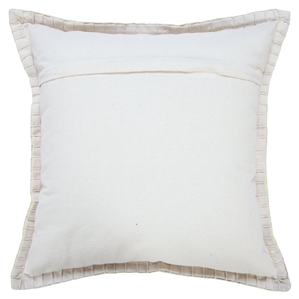 20" Yellow Cotton Throw Pillow Cover