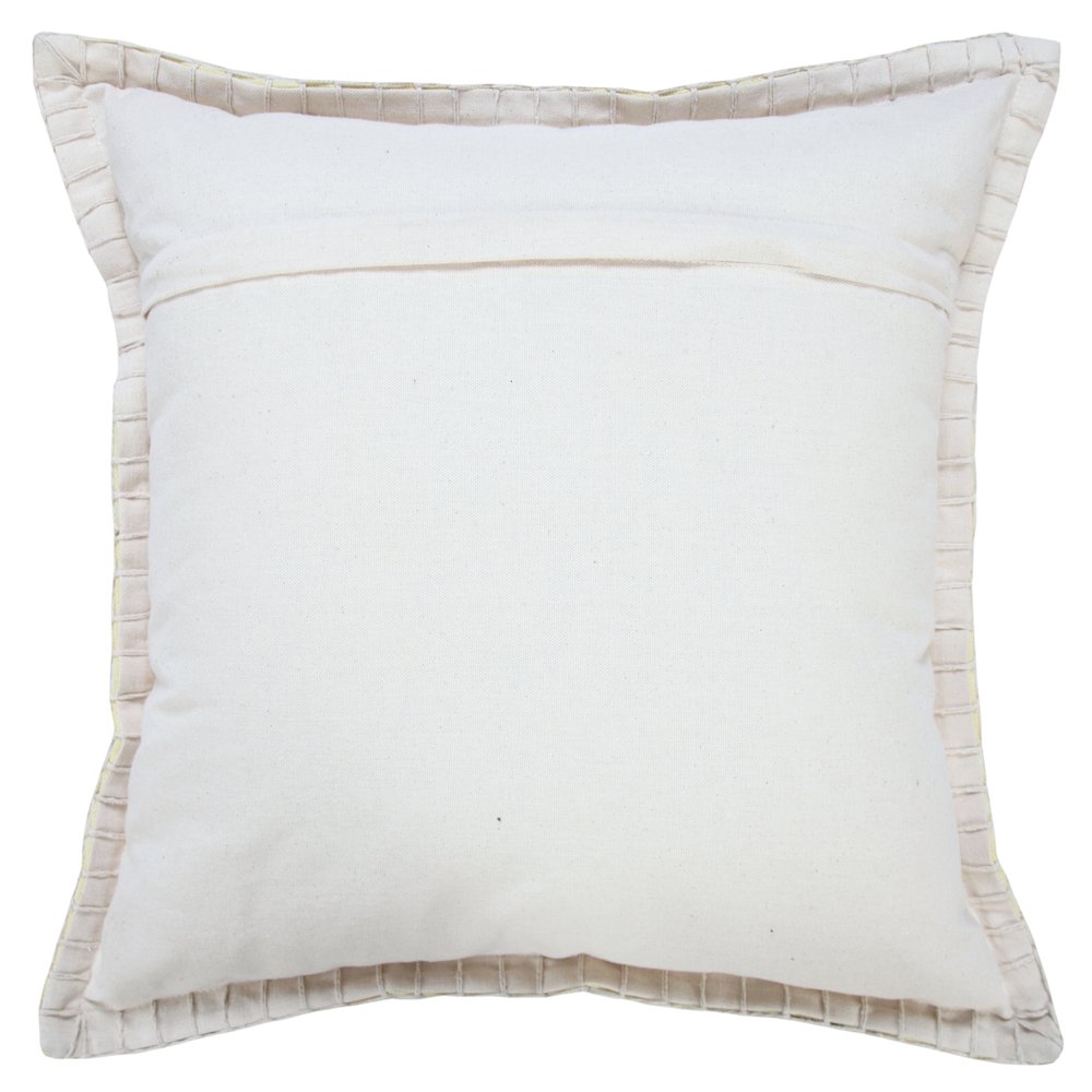 20" Yellow Cotton Throw Pillow Cover