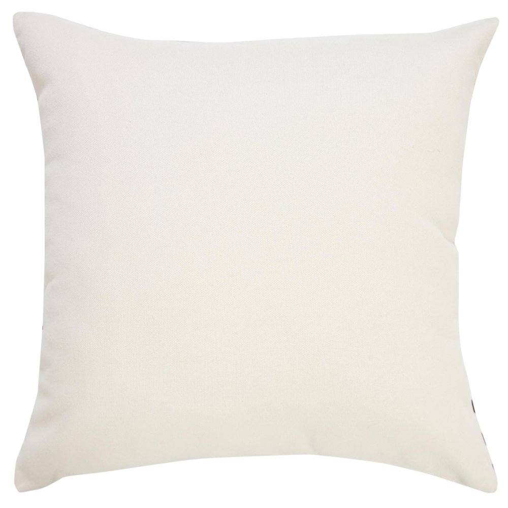 20" Black And White Geometric Recycled Poly Linen Throw Pillow Cover