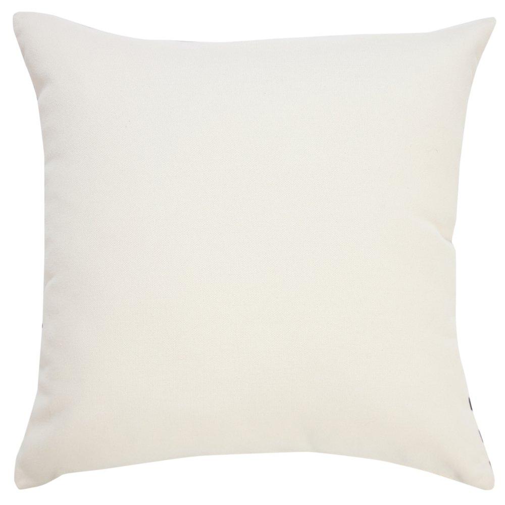20" Black And White Geometric Recycled Poly Linen Throw Pillow Cover