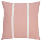 20" Pink And White Striped Recycled Poly Linen Throw Pillow Cover