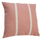 20" Pink And White Striped Recycled Poly Linen Throw Pillow Cover
