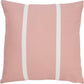 20" Pink And White Striped Recycled Poly Linen Throw Pillow Cover