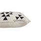 20" Black And White Geometric Recycled Poly Linen Throw Pillow Cover