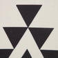 20" Black And White Geometric Recycled Poly Linen Throw Pillow Cover
