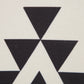 20" Black And White Geometric Recycled Poly Linen Throw Pillow Cover