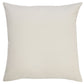20" Yellow And White Striped Recycled Poly Linen Throw Pillow Cover