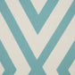 20" Aqua And Off White Geometric Recycled Poly Linen Throw Pillow Cover