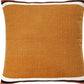 20" Orange And White Striped Cotton Throw Pillow Cover