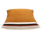 20" Orange And White Striped Cotton Throw Pillow Cover