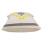 20" Gray White And Yellow Geometric Cotton Throw Pillow Cover